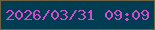 文字の大きさ：2、枠の色：6e6245、背景の色：003d52、文字の色：d14dcc 無料ブログパーツのブログ時計