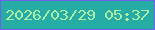 文字の大きさ：4、枠の色：6e62ed、背景の色：24aca5、文字の色：abeda4 無料ブログパーツのブログ時計