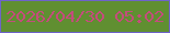 文字の大きさ：5、枠の色：6e63ca、背景の色：608f31、文字の色：c44c7c 無料ブログパーツのブログ時計