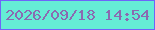 文字の大きさ：4、枠の色：6e64f9、背景の色：65ecd5、文字の色：8b6ab1 無料ブログパーツのブログ時計
