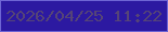 文字の大きさ：3、枠の色：6e65d4、背景の色：2c19a1、文字の色：554477 無料ブログパーツのブログ時計