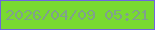 文字の大きさ：4、枠の色：6e66de、背景の色：79da30、文字の色：80a18c 無料ブログパーツのブログ時計