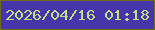 文字の大きさ：3、枠の色：6e6a15、背景の色：4736aa、文字の色：c3e086 無料ブログパーツのブログ時計