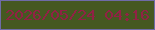 文字の大きさ：4、枠の色：6e6ba8、背景の色：455821、文字の色：912245 無料ブログパーツのブログ時計
