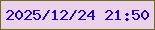 文字の大きさ：5、枠の色：6e6c22、背景の色：ebd2ea、文字の色：1d07b0 無料ブログパーツのブログ時計