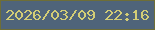 文字の大きさ：4、枠の色：6e6e37、背景の色：4f647a、文字の色：d3cd76 無料ブログパーツのブログ時計