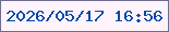 文字の大きさ：5、枠の色：6e6e92、背景の色：fff4fb、文字の色：0248aa 無料ブログパーツのブログ時計