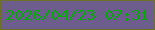 文字の大きさ：1、枠の色：6e6f26、背景の色：6d5d8d、文字の色：02a909 無料ブログパーツのブログ時計