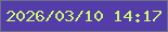 文字の大きさ：2、枠の色：6e6f88、背景の色：553da9、文字の色：cbf670 無料ブログパーツのブログ時計