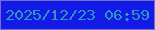 文字の大きさ：3、枠の色：6e70c9、背景の色：131ae7、文字の色：2e97bd 無料ブログパーツのブログ時計