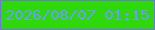 文字の大きさ：3、枠の色：6e78da、背景の色：2ed80a、文字の色：6b9bfe 無料ブログパーツのブログ時計