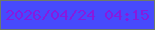 文字の大きさ：2、枠の色：6e7a69、背景の色：474afd、文字の色：871adf 無料ブログパーツのブログ時計