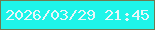 文字の大きさ：1、枠の色：6e7b50、背景の色：1ef5e9、文字の色：eaf5f8 無料ブログパーツのブログ時計