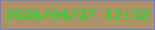 文字の大きさ：5、枠の色：6e7fd5、背景の色：ac9264、文字の色：0be724 無料ブログパーツのブログ時計