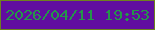 文字の大きさ：1、枠の色：6e811e、背景の色：610da0、文字の色：249649 無料ブログパーツのブログ時計