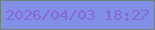 文字の大きさ：1、枠の色：6e8177、背景の色：828fe7、文字の色：8569d8 無料ブログパーツのブログ時計