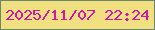 文字の大きさ：5、枠の色：6e866b、背景の色：f1e07f、文字の色：d517a9 無料ブログパーツのブログ時計