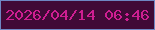 文字の大きさ：2、枠の色：6e87c3、背景の色：400a36、文字の色：ce1e91 無料ブログパーツのブログ時計