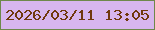 文字の大きさ：3、枠の色：6e884a、背景の色：d7b6ee、文字の色：70380e 無料ブログパーツのブログ時計