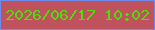 文字の大きさ：1、枠の色：6e8bea、背景の色：c0525d、文字の色：4fdd0e 無料ブログパーツのブログ時計