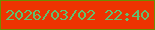 文字の大きさ：3、枠の色：6e8d01、背景の色：ed3301、文字の色：60c070 無料ブログパーツのブログ時計