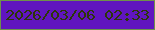 文字の大きさ：2、枠の色：6e914a、背景の色：6015bf、文字の色：2d3609 無料ブログパーツのブログ時計