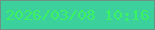 文字の大きさ：1、枠の色：6e9287、背景の色：3bd09c、文字の色：3bf262 無料ブログパーツのブログ時計