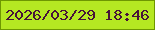 文字の大きさ：4、枠の色：6e9701、背景の色：b5e822、文字の色：471339 無料ブログパーツのブログ時計