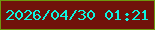 文字の大きさ：1、枠の色：6e970f、背景の色：70120b、文字の色：0cf5e2 無料ブログパーツのブログ時計