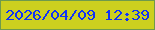 文字の大きさ：1、枠の色：6e9a4c、背景の色：ccd01f、文字の色：0f33f6 無料ブログパーツのブログ時計