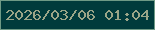 文字の大きさ：5、枠の色：6e9a86、背景の色：003b3c、文字の色：9aa588 無料ブログパーツのブログ時計