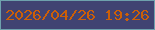 文字の大きさ：1、枠の色：6ea1ad、背景の色：404372、文字の色：cc5f07 無料ブログパーツのブログ時計