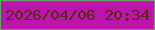 文字の大きさ：3、枠の色：6ea26b、背景の色：bd14ad、文字の色：512715 無料ブログパーツのブログ時計