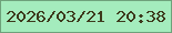 文字の大きさ：4、枠の色：6ea27b、背景の色：a4ecbd、文字の色：3d391c 無料ブログパーツのブログ時計