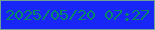 文字の大きさ：2、枠の色：6ea297、背景の色：1827f7、文字の色：068866 無料ブログパーツのブログ時計
