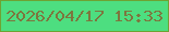 文字の大きさ：2、枠の色：6ea333、背景の色：4dde80、文字の色：7d763e 無料ブログパーツのブログ時計