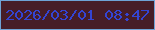 文字の大きさ：1、枠の色：6ea3d7、背景の色：461d28、文字の色：3444d3 無料ブログパーツのブログ時計
