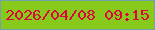 文字の大きさ：4、枠の色：6ea4aa、背景の色：88ca1c、文字の色：db073a 無料ブログパーツのブログ時計