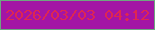 文字の大きさ：4、枠の色：6ea680、背景の色：a315a5、文字の色：de2652 無料ブログパーツのブログ時計