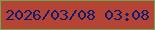 文字の大きさ：5、枠の色：6ea752、背景の色：b64435、文字の色：0e1d6f 無料ブログパーツのブログ時計
