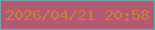 文字の大きさ：5、枠の色：6ea7b4、背景の色：b45972、文字の色：c57f41 無料ブログパーツのブログ時計