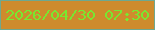 文字の大きさ：3、枠の色：6ea88f、背景の色：ce8b2d、文字の色：78e830 無料ブログパーツのブログ時計