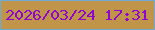 文字の大きさ：2、枠の色：6eaad6、背景の色：c0954a、文字の色：8e05cf 無料ブログパーツのブログ時計