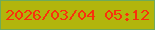 文字の大きさ：3、枠の色：6eab59、背景の色：b2b50c、文字の色：f9310d 無料ブログパーツのブログ時計