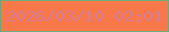 文字の大きさ：5、枠の色：6eab7e、背景の色：f97849、文字の色：d87d94 無料ブログパーツのブログ時計