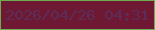文字の大きさ：2、枠の色：6eac50、背景の色：6f1833、文字の色：5a2e56 無料ブログパーツのブログ時計