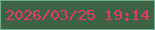 文字の大きさ：1、枠の色：6ead92、背景の色：3d6343、文字の色：ea376f 無料ブログパーツのブログ時計