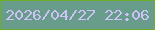 文字の大きさ：5、枠の色：6eae2b、背景の色：689d8b、文字の色：cec2f9 無料ブログパーツのブログ時計