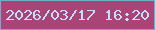 文字の大きさ：5、枠の色：6eafcd、背景の色：aa4477、文字の色：c0e1fc 無料ブログパーツのブログ時計