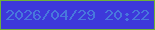 文字の大きさ：1、枠の色：6eb238、背景の色：3d38da、文字の色：4877dc 無料ブログパーツのブログ時計